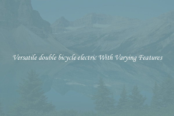 Versatile double bicycle electric With Varying Features