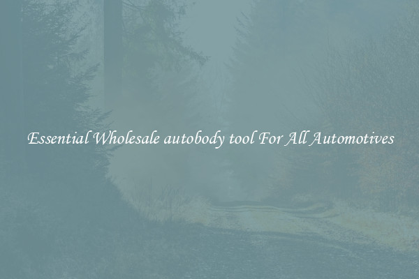 Essential Wholesale autobody tool For All Automotives