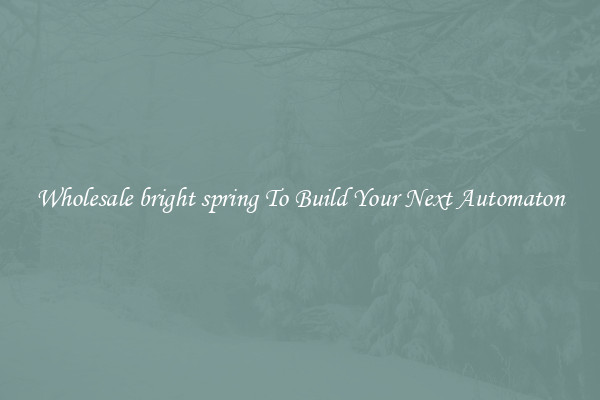 Wholesale bright spring To Build Your Next Automaton