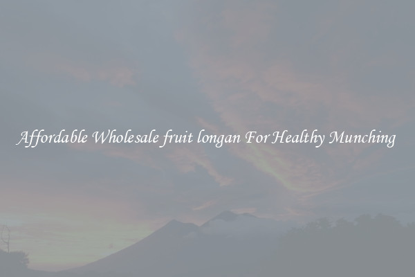 Affordable Wholesale fruit longan For Healthy Munching 