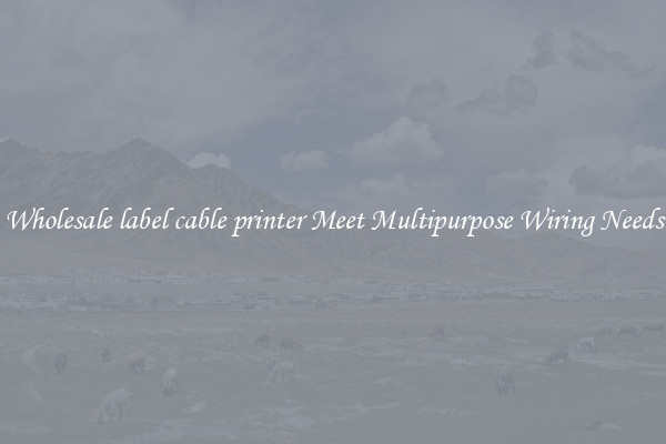 Wholesale label cable printer Meet Multipurpose Wiring Needs