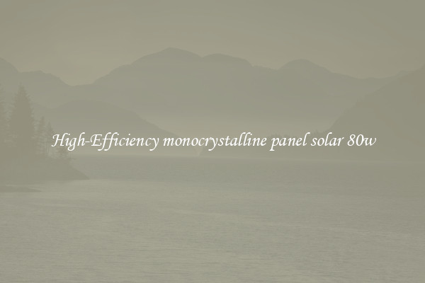High-Efficiency monocrystalline panel solar 80w