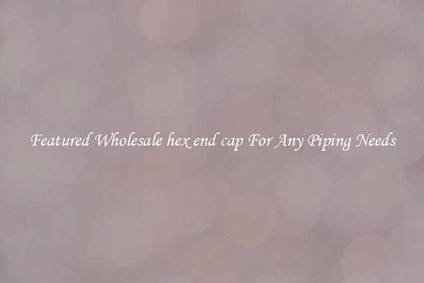 Featured Wholesale hex end cap For Any Piping Needs